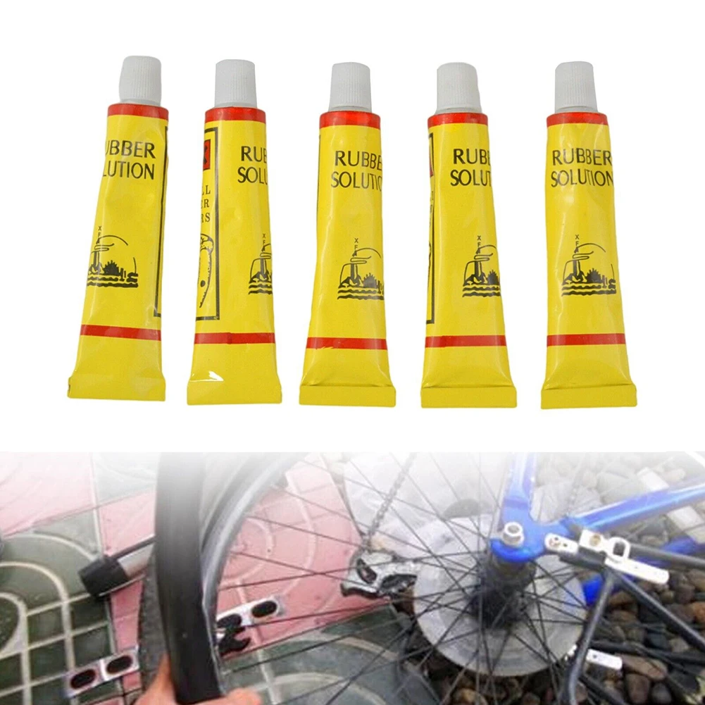 5X Universal  Bicycle Motorcycle Tire Tube Patching Glue Cement Adhesive Puncture Repair 6g Bike Tire Patching Repair Glues