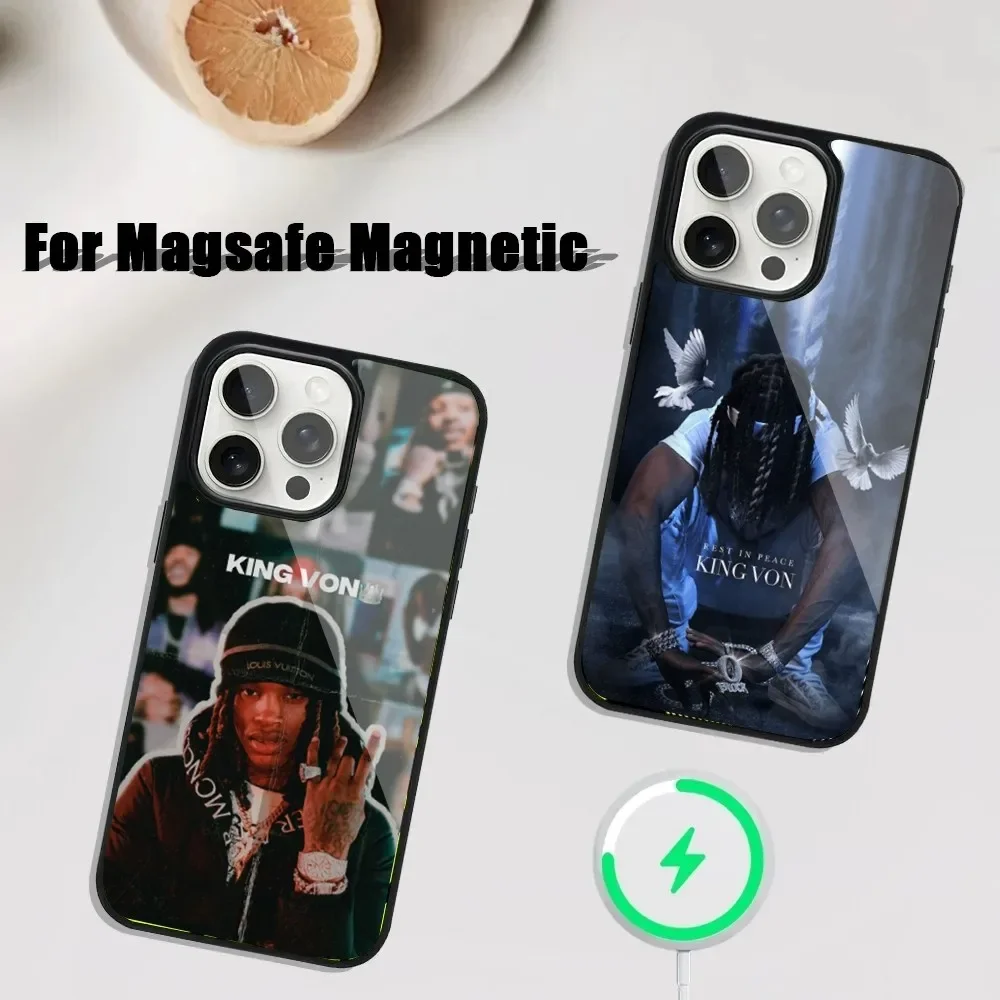 

Rapper K-King-V-Von Phone Case For iPhone 16,15,14,13,12,11,Plus,Pro,Max Mini Magsafe Magnetic Wireless Charging