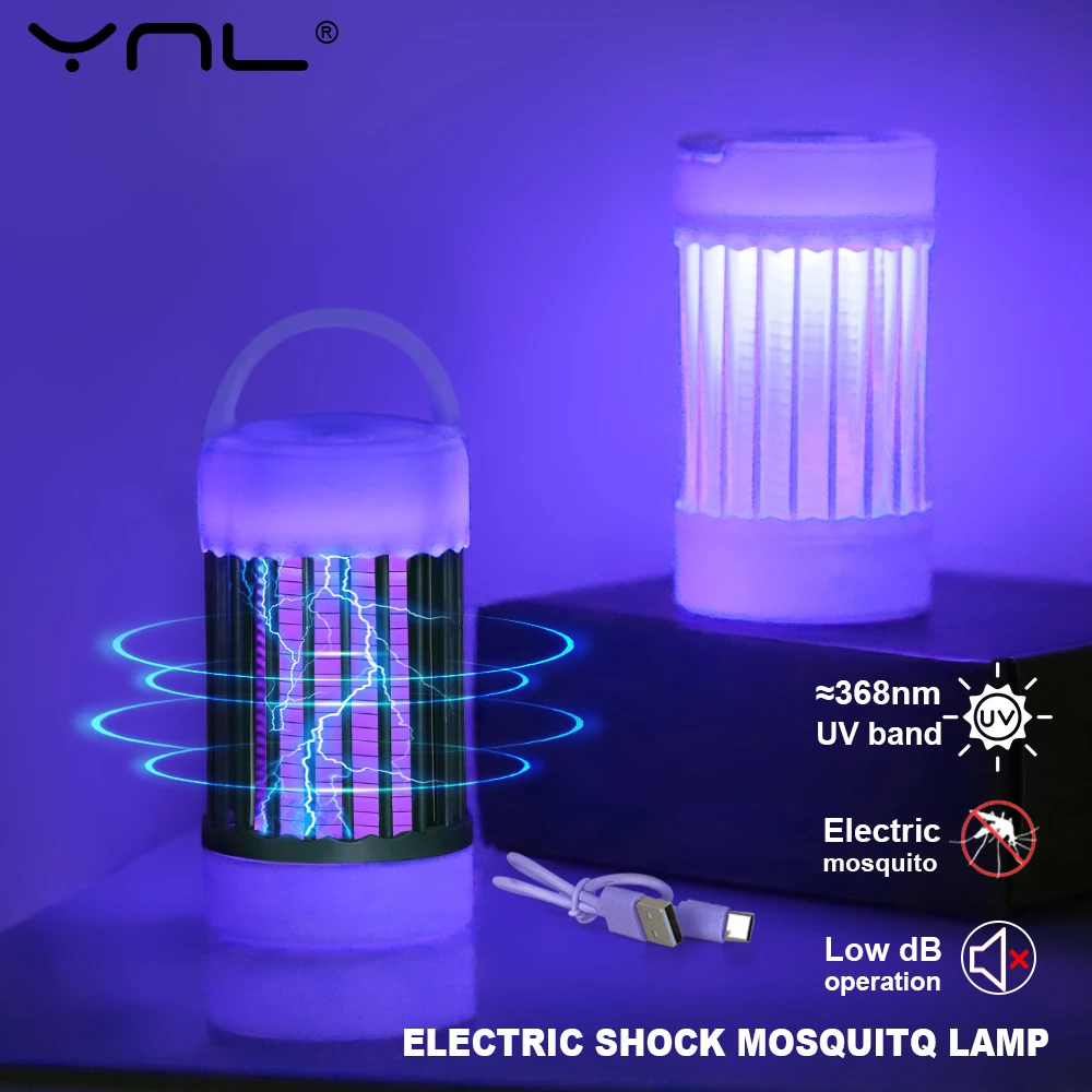 USB Elektrische Schock Moskito Mörder Lampe UV Licht Anti Mücken Falle Für Schlafzimmer Repellent Outdoor Stumm Anti Moskito Lampe