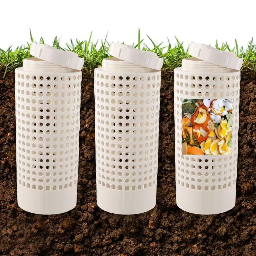 

Компостер для сада, уличный наземный компостер для приподнятых грядок и дворов, разлагатель органических отходов, 2 галлона, 4.3x4.3x11, C