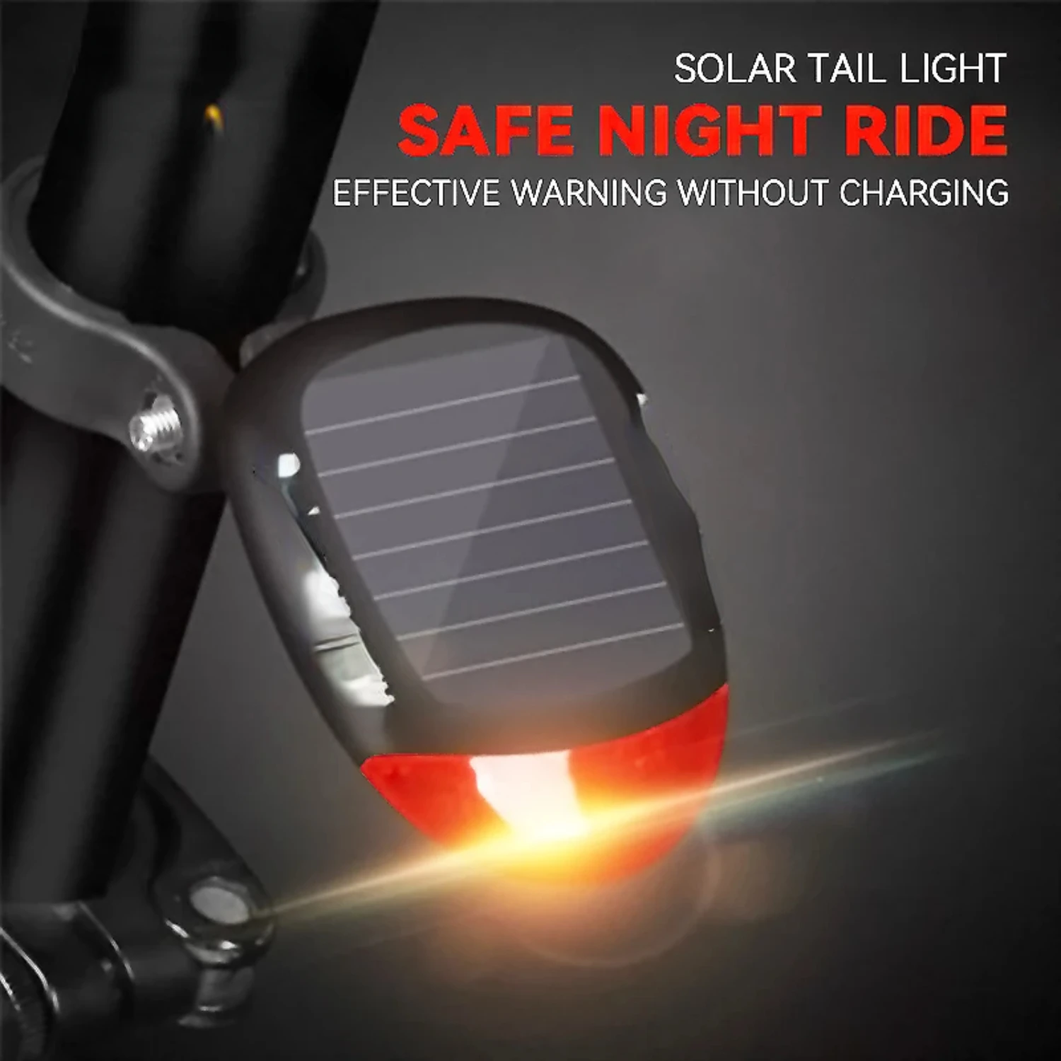 Rear Light Bicycle Lamp Cycling Safety Solar Power Energy Taillight Rechargeable Usb 2led Bike Accessories Warning Light Xoss