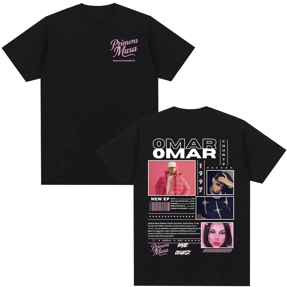 Omar Courtz Primera Musa álbum Tour Merch camiseta hombres mujeres ropa Hip Hop moda camiseta pantalón corto Casual camisetas de manga