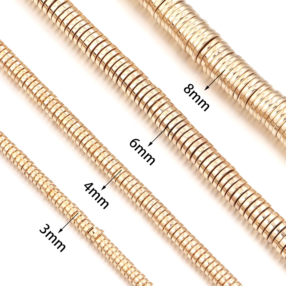 240-300 Stück/Set 3 4 6 8 10mm Flache Runde Hämatit Naturstein Zwischenperlen Scheibenperlen Lose Perlen DIY Armband Schmuckherstellung Zubehör – Detail 1