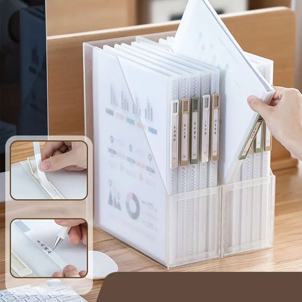 

Transparent Insert A4 Loose Leaf Folder Waterproof Multilayer A4 Information Kit Thickened Large-Capacity A4 File Folder