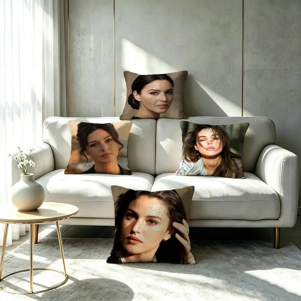 Monica B-Bellucci Fashion Magazine Pillow cover gift High definition digital printing,Surprise  vivid pattern Household.