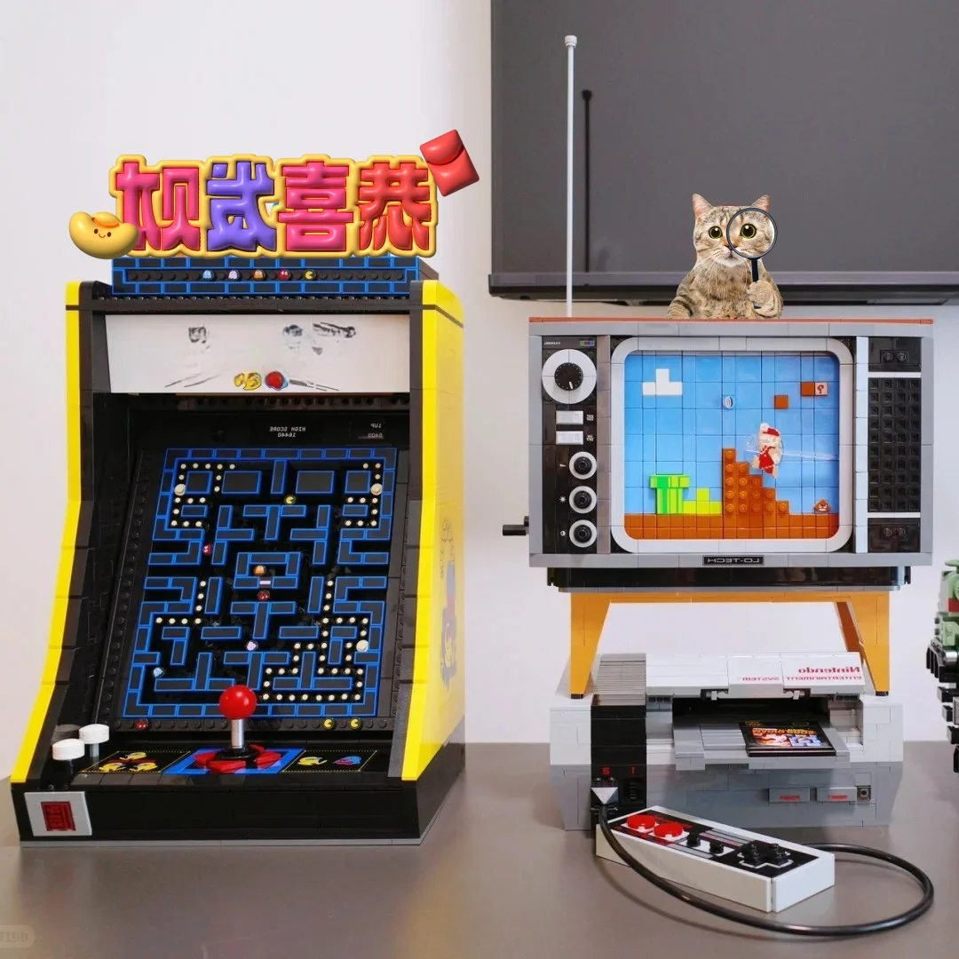 

ICONS Bricks Video Games Building Blocks Arcade Game Action Figures Assemble Educational Children NES Model Toys Gifts for Boys