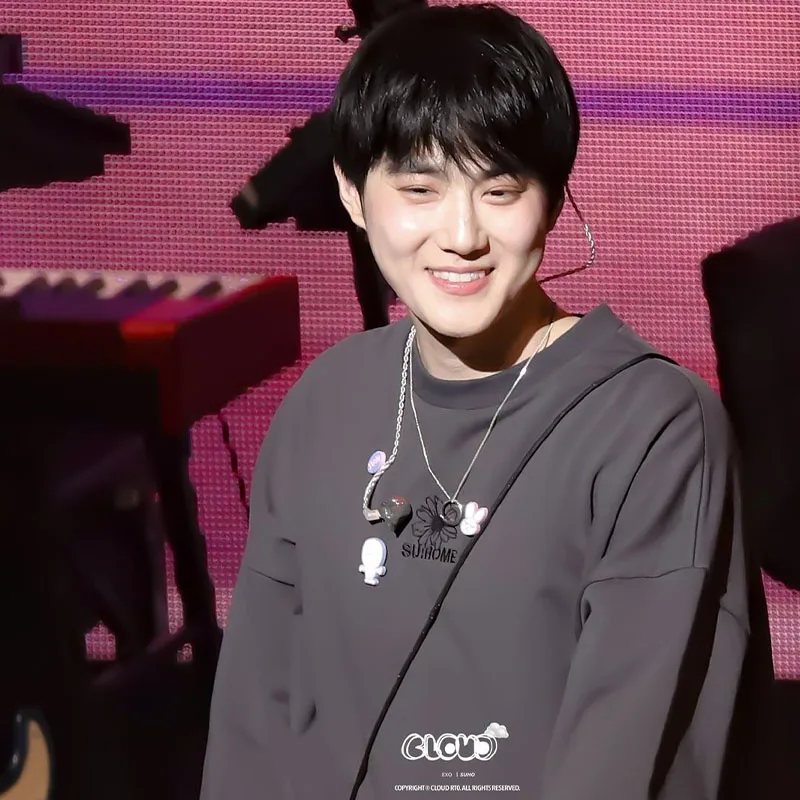 تي شيرت قطني فضفاض من EXO Suho Concert 2024 بأكمام قصيرة ورقبة دائرية مطبوعة موضة صيفية شبابية غير رسمية للمراهقين #2