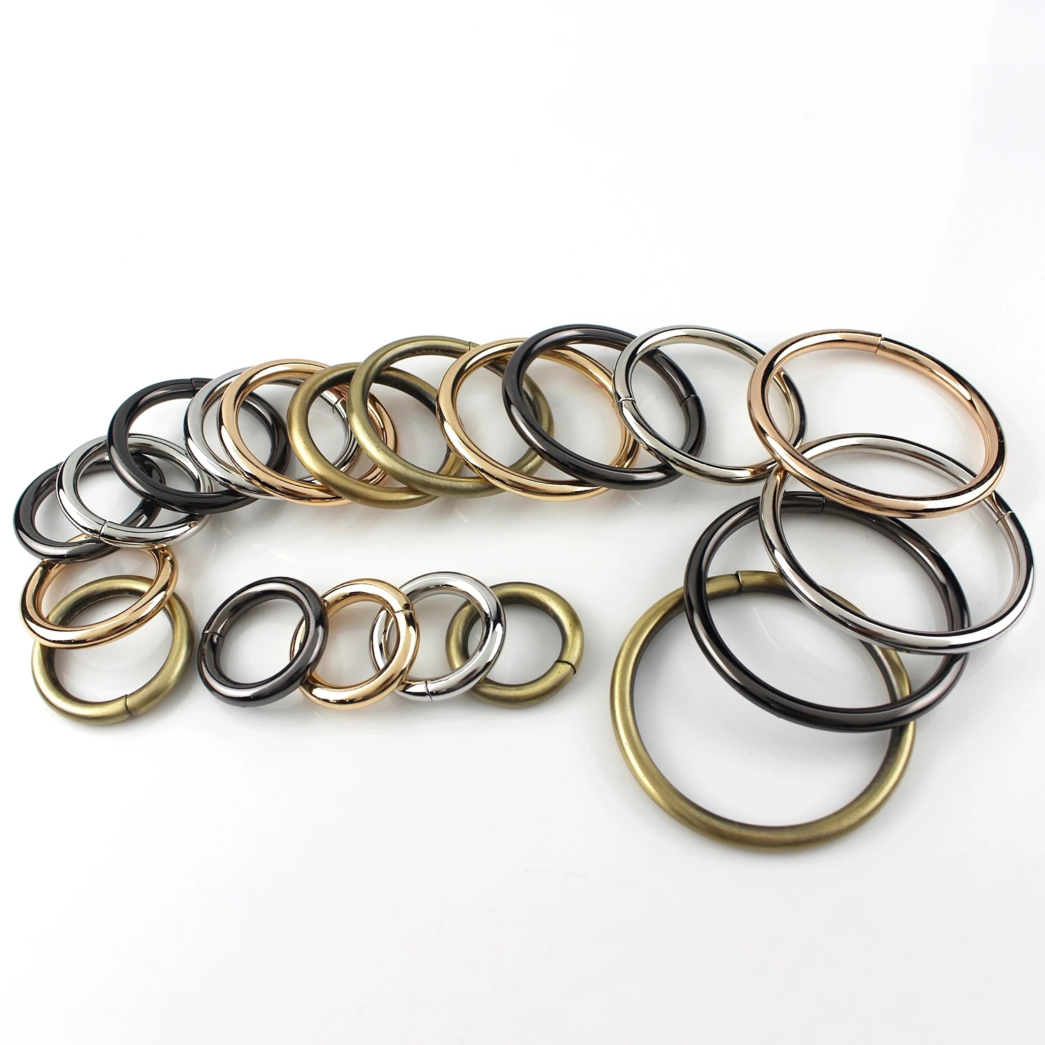 1 X More Size Open-end O Ring Belt Buckle Leather Craft Garment Bag Strap Hardware Accessories More Sizes 4.8mm Thickness