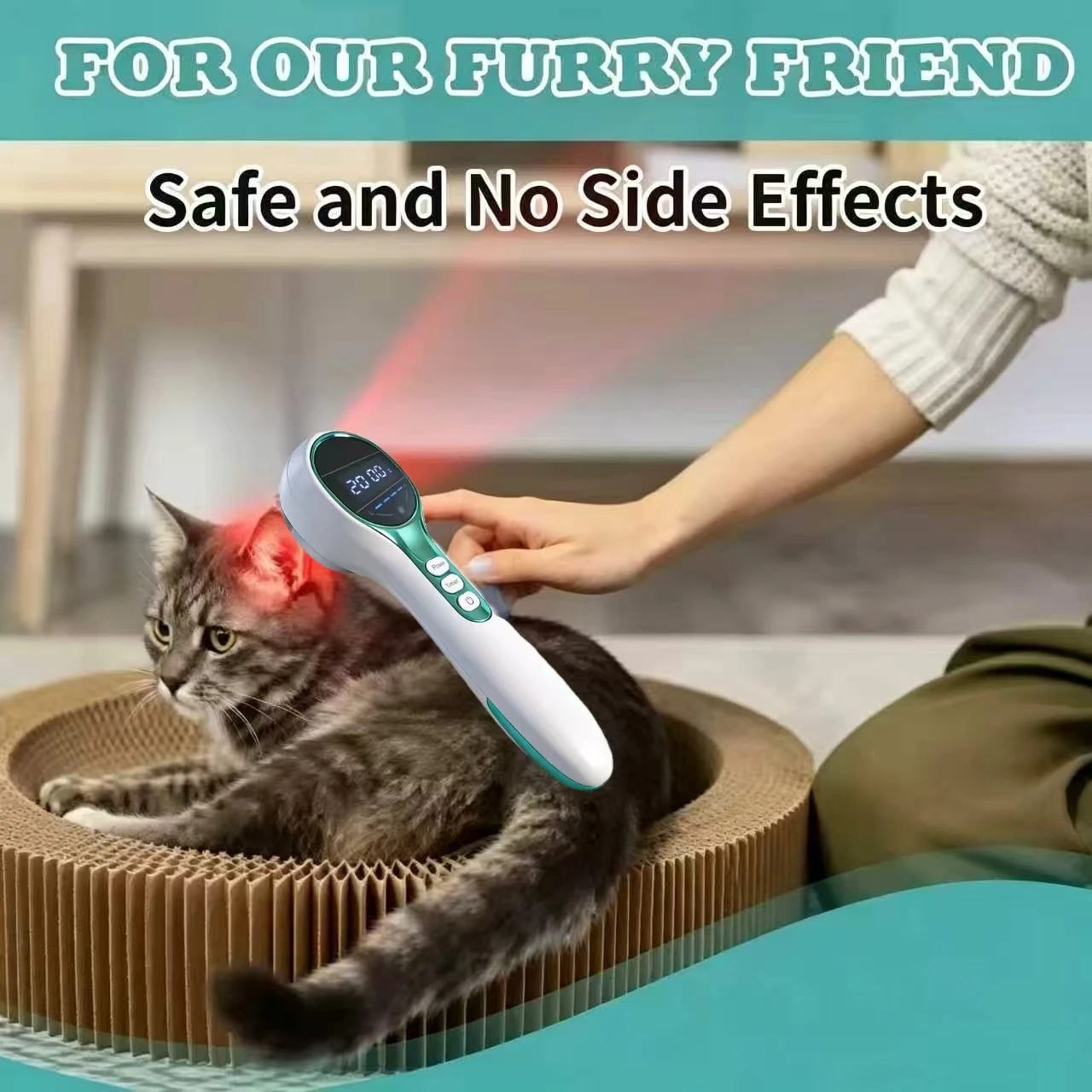17 Diodes Cold Laser Therapy Machine Red & Infrared Light Non-Invasive Professional Pets Pain Relief Inflammation Physiotherapy