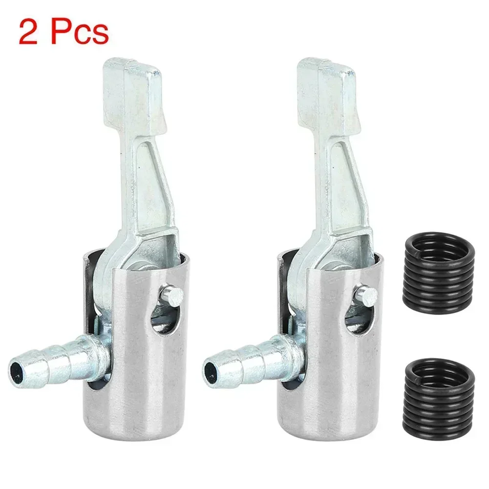 1/2 Uds. Conector de válvula de bomba de inflado de mandril de aire de neumático de coche adaptador de Clip conector adaptador de bomba de inflado + resorte para manguera de 6mm