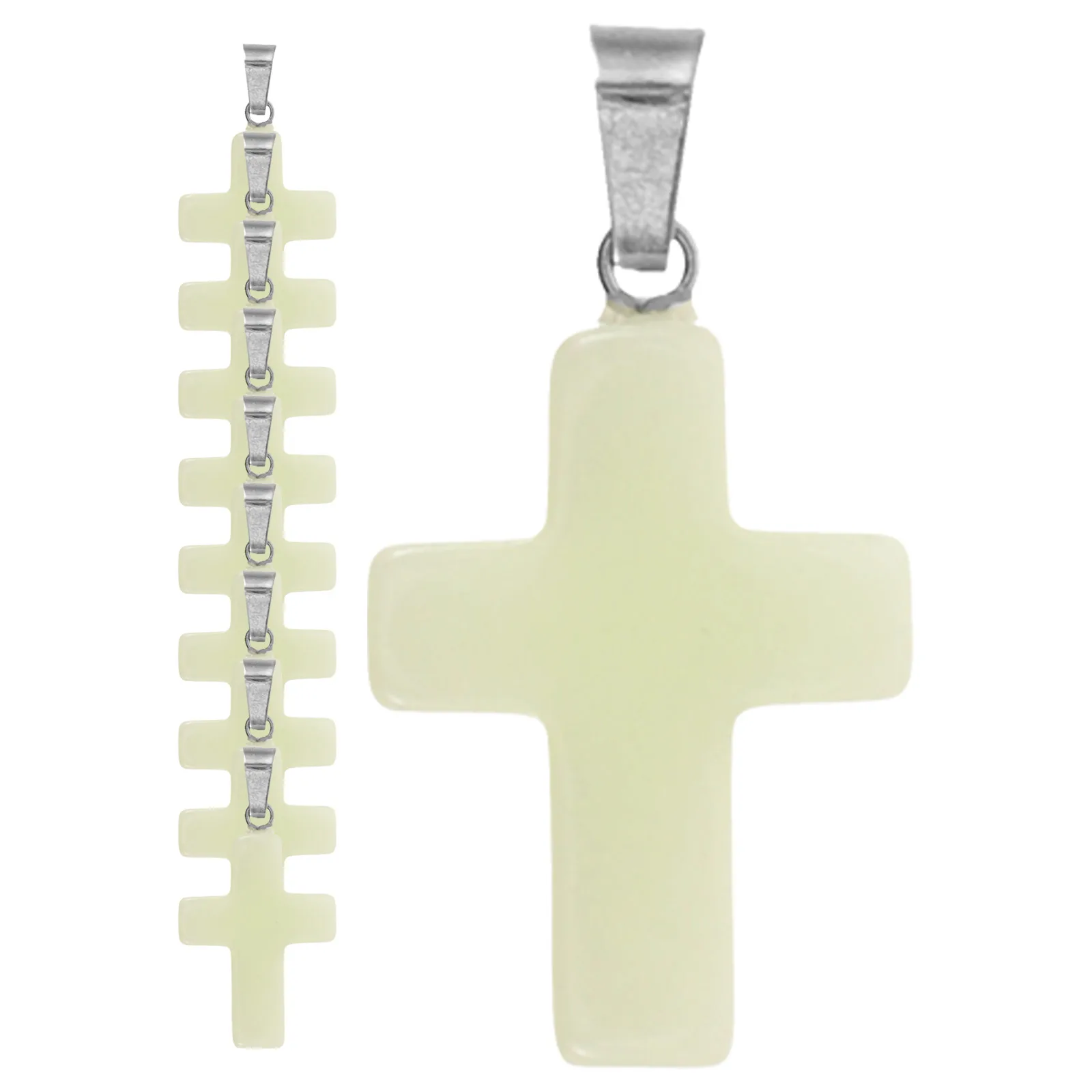 

10pcs Diy Agate Cross Pendants Craft Decorative Charms Fine Workmanship Natural Cross Pendant Supplies For Jewelry Making Daily