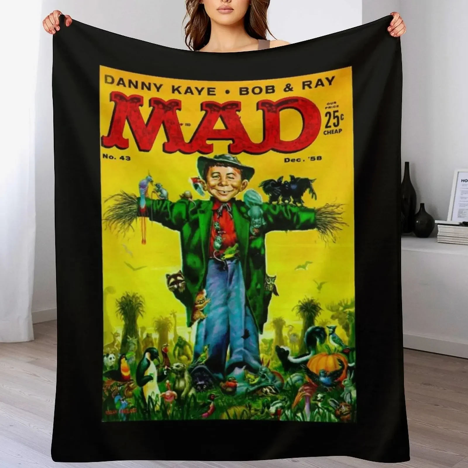 

IT'S TRUE, A CLASSIC MAD MAGAZINE COVER ART!!! Throw Blanket Decorative Soft Throw Blanket for Couch Sofa