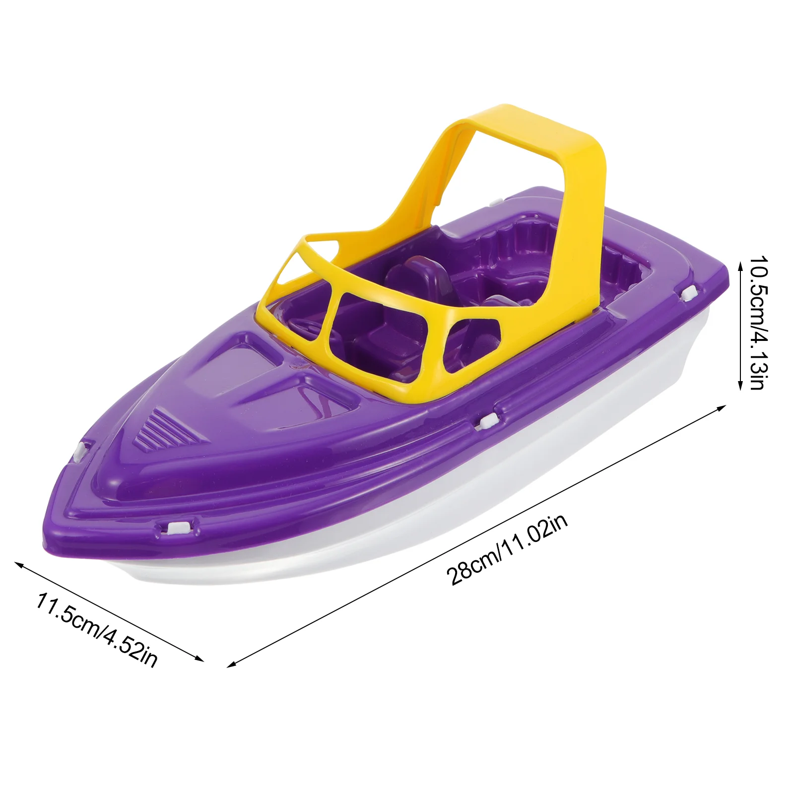 Speedboat perahu Remote Control untuk anak, mainan mandi paus dengan perahu plastik