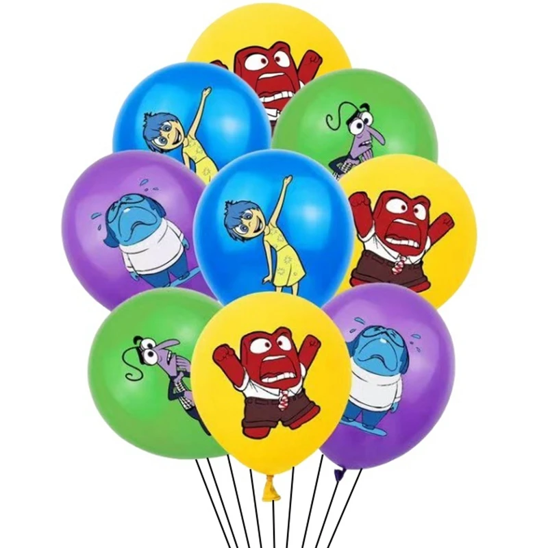 10/30Pcs Inside Out Balloons 12 Inch Cartoon Latex Balloon Birthday Party Decoration Toys For Kids Baby Shower Party Supplies