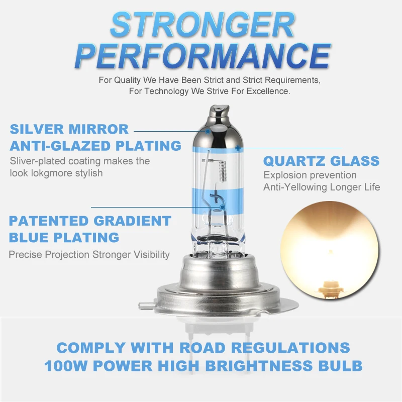 2 bombillas halógenas láser superbrillantes, 3900K, H1, H4, H7, H8, H11, 9005, HB3, 9006, HB4, 100W, 12V, faro delantero de coche, lámpara de