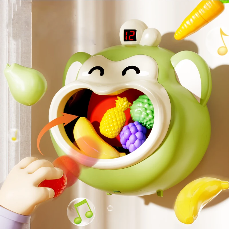 Jeu de fléchettes Montessori pour enfants, jeu de société de basket-ball, cible de fronde sportive, jeu d'intérieur et d'extérieur, jouet de fruits