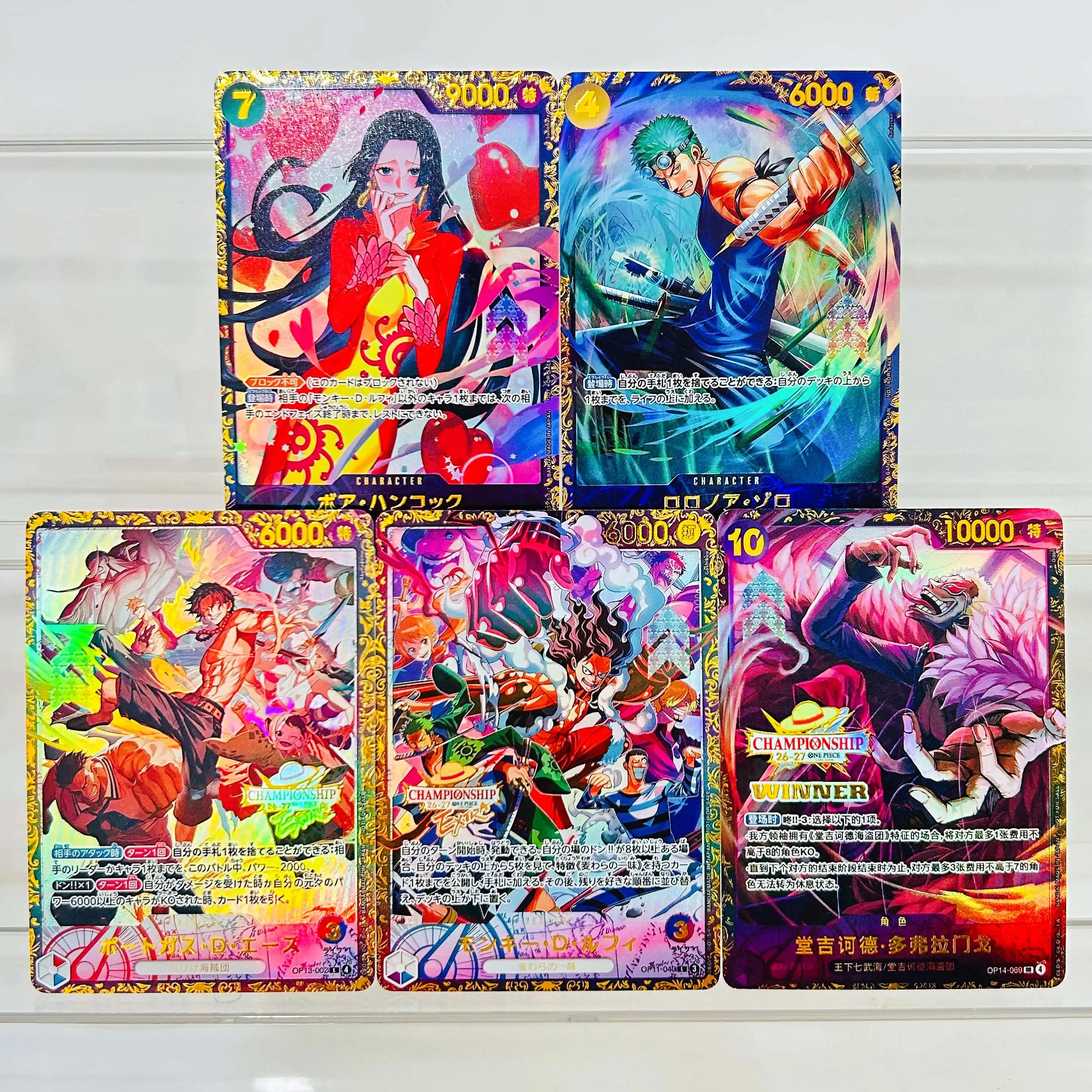 One Piece Boa Hancock OP16-032 Japanese Version Gold Foil Texture DIY Cards Collectible Grade Premium Anime TCG Collection Cards view 6