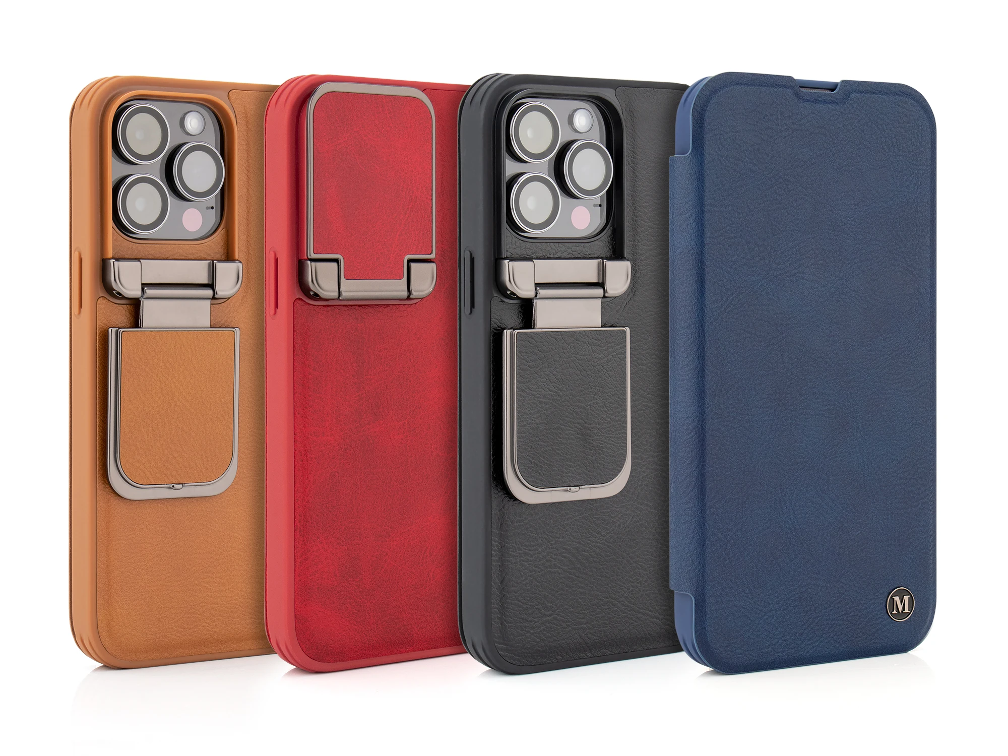 MOBEST Luxury Magnetic Flip Case for iPhone 15 Pro Max 15 Plus 15 Pro 15 Shockproof Camera Protection Bracket Stand Leather Case