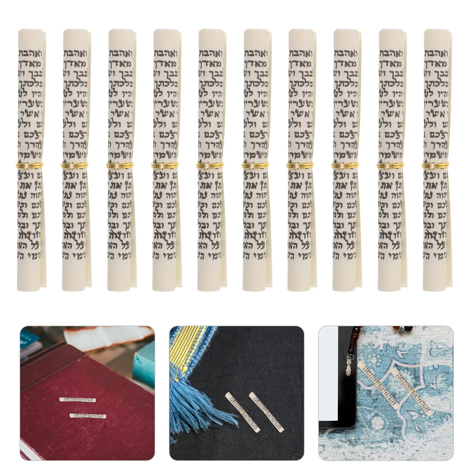 

20pcs Kosher Hebrew Mezuzah Scroll Paper Jewish Kosher Scrolls Door Jewish Parchment Mezuzah Scrolls for Hebrew Case Home Decor