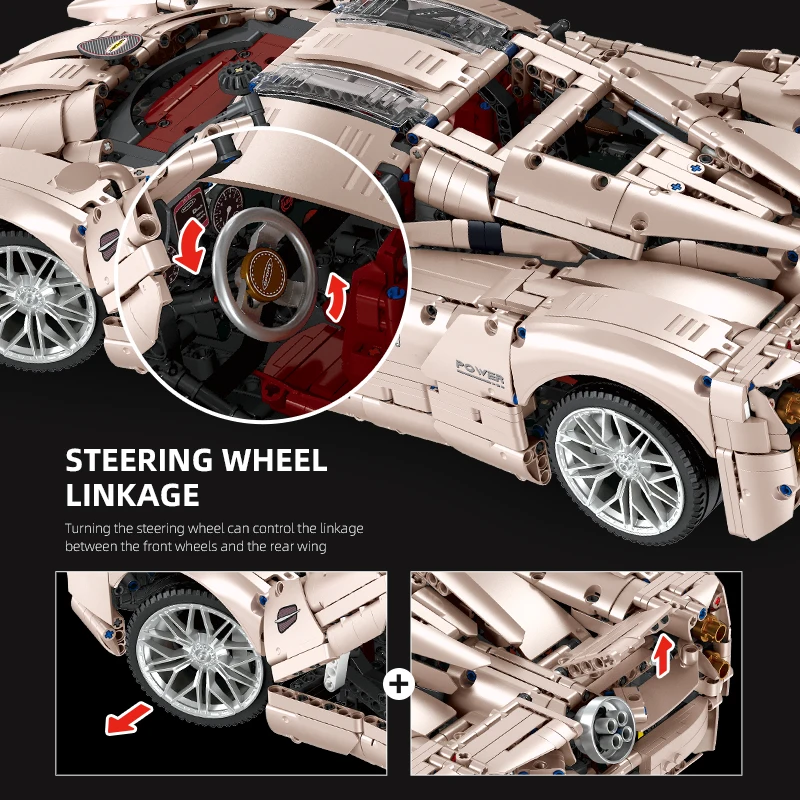 JIESTAR JJ9210 Pagganis نموذج 3428 قطعة سوبر سباق السيارات اللبنات الطوب لغز لعبة عيد ميلاد للأطفال