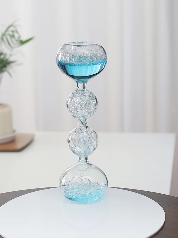 Creative bubble glass liquid hourglass timer gas foam home jewelry ornament creative gift female