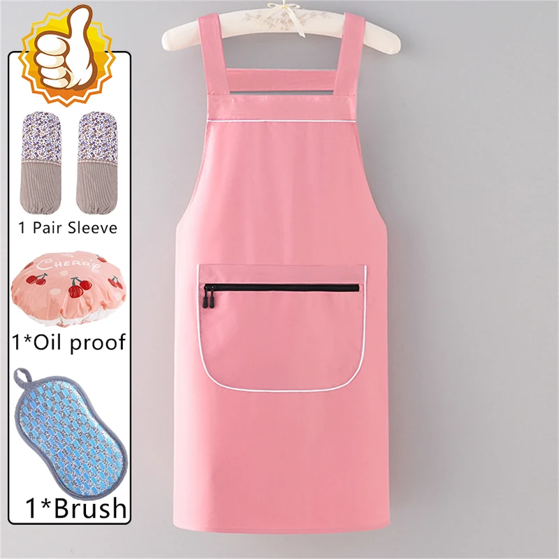 

Kitchen Cooking Apron Waterproof Oil Proof Apron Womens Fashion New Adult Work Clothes Men And Women Waist Work