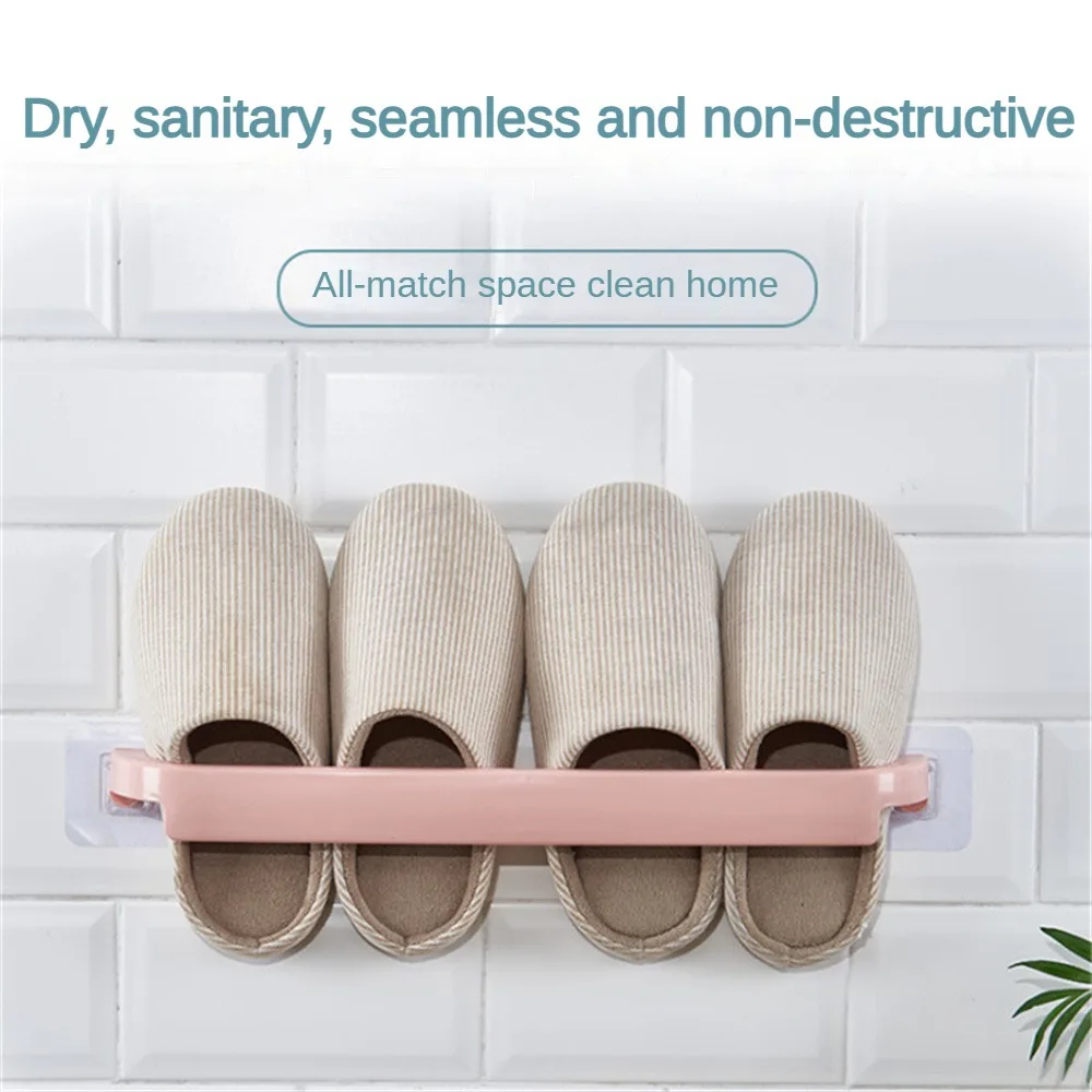 Storage Rack Thickening Design Environmental Protection Material Single Pole Self-adhesive Towel Bar No Odor Towel Rack Durable