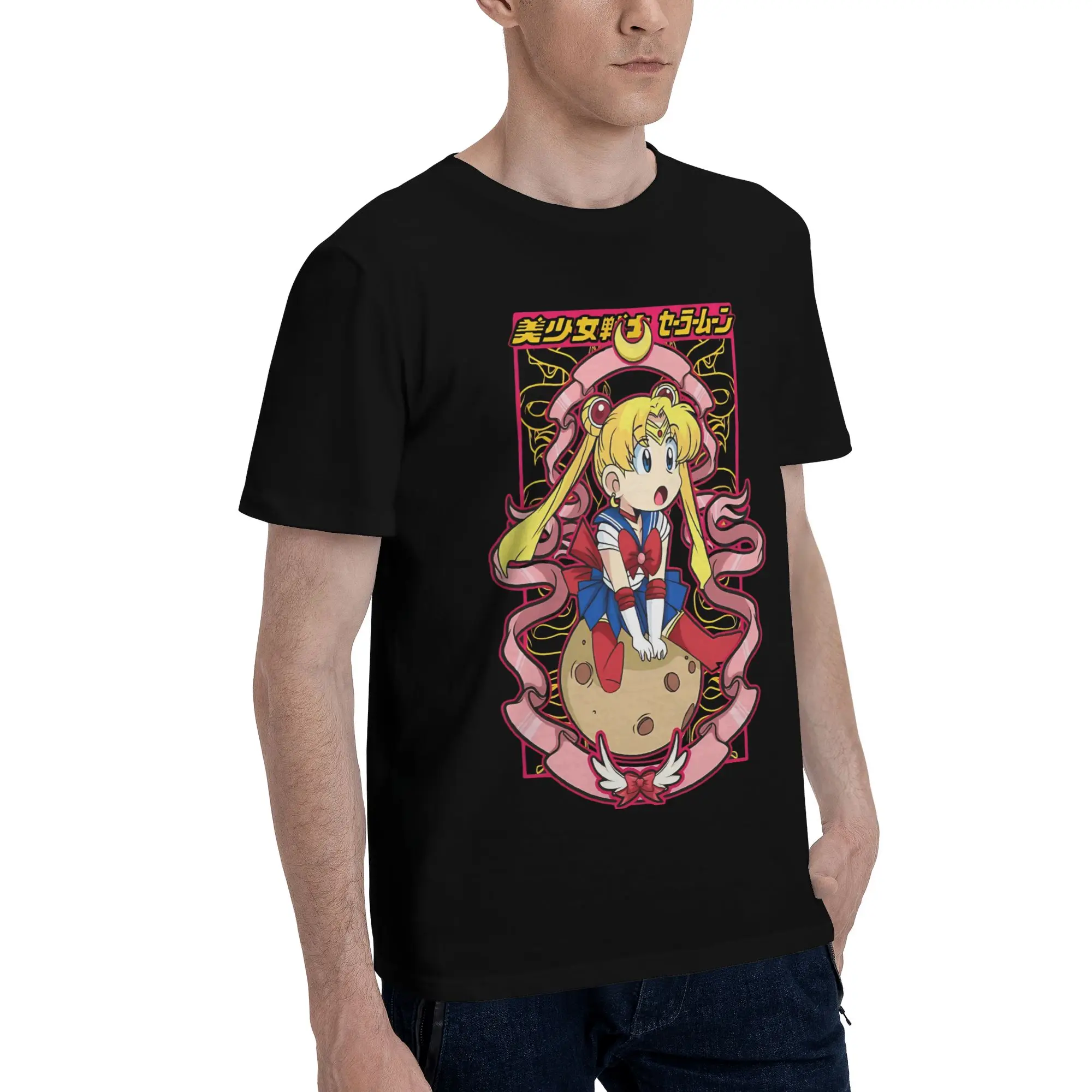 Usagi Tsukino – Sailor Moon  Funny 100% Cotton T-Shirt Bandai Sailor Moon Tees Tops For Men