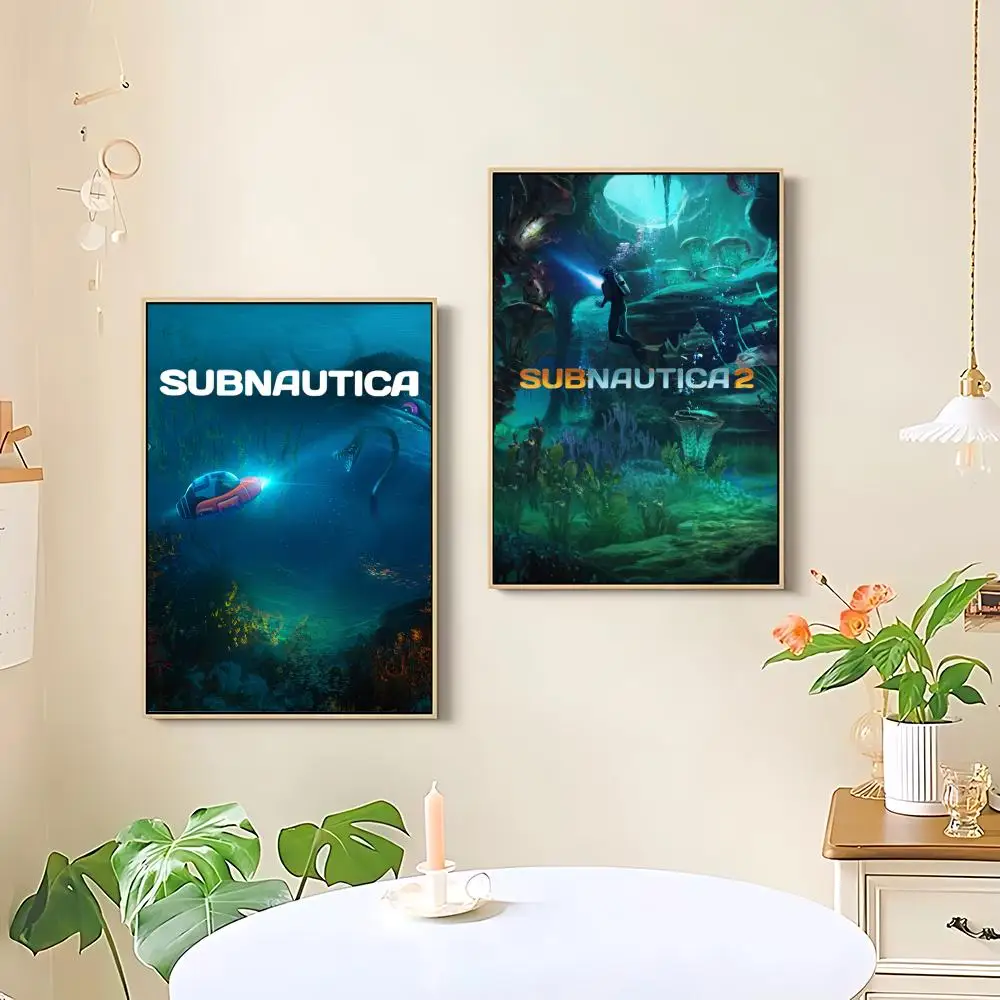 NEW Game S-Subnautica 2 Poster HD art sticky wall waterproof home living room bedroom bar aesthetic decoration