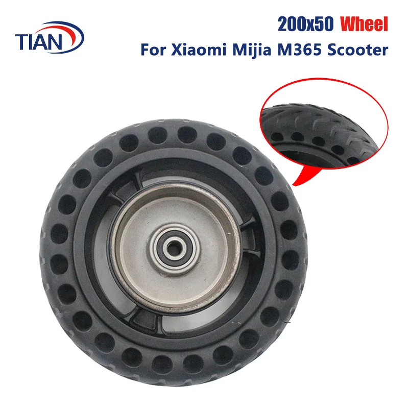 

8 Inch Front Wheel Scooter With Drum Brake 200X50 Solid Tire is Suitable for Xiaomi Mijia M365 Scooter Tire Accessories