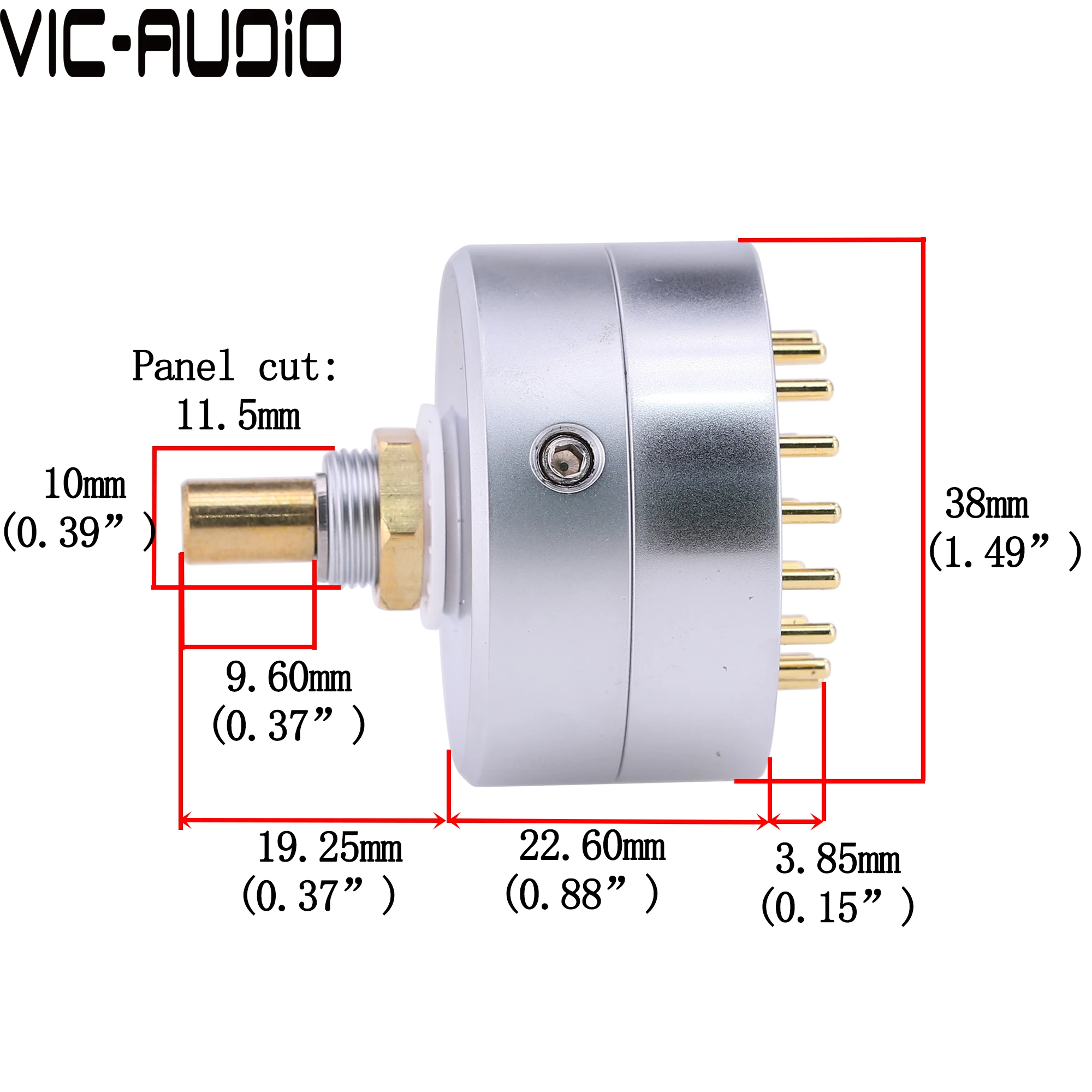 1PC EIZZ 3 Ways 4 Ways 3 Positions 4 Positions Rotary Switch Signal Source Selector Rotary Adjust Switch HIFI Audio Amplifier