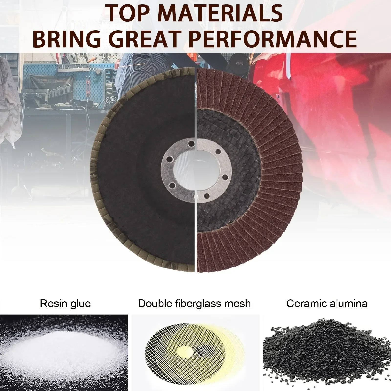 4 Inch Flap Disc 10PCS Angle Grinder Sanding Wheels Metal Stainless Steel Weld Rust Removal Polishing Disc Heavy Duty Zirconia Alumina Abrasive Grinding Wheels Rust Paint Stripping Deburring Surface Finishing Discs Home Care Tool Kit Set Plus Pro Safe view 3