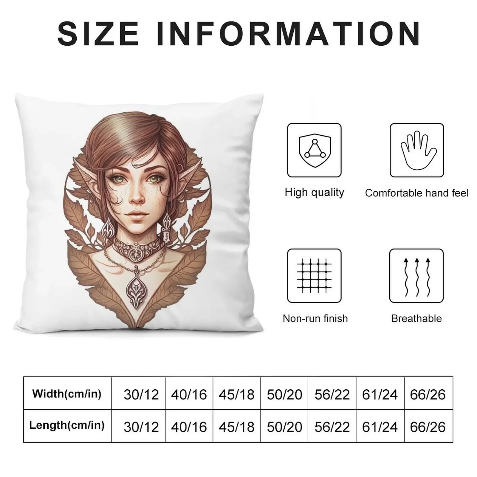 Female Elf, Beautiful Female Elf Fantasy Throw Pillow Pillow Cases christmas ornaments 2025 Sofa Cushions Throw Pillow