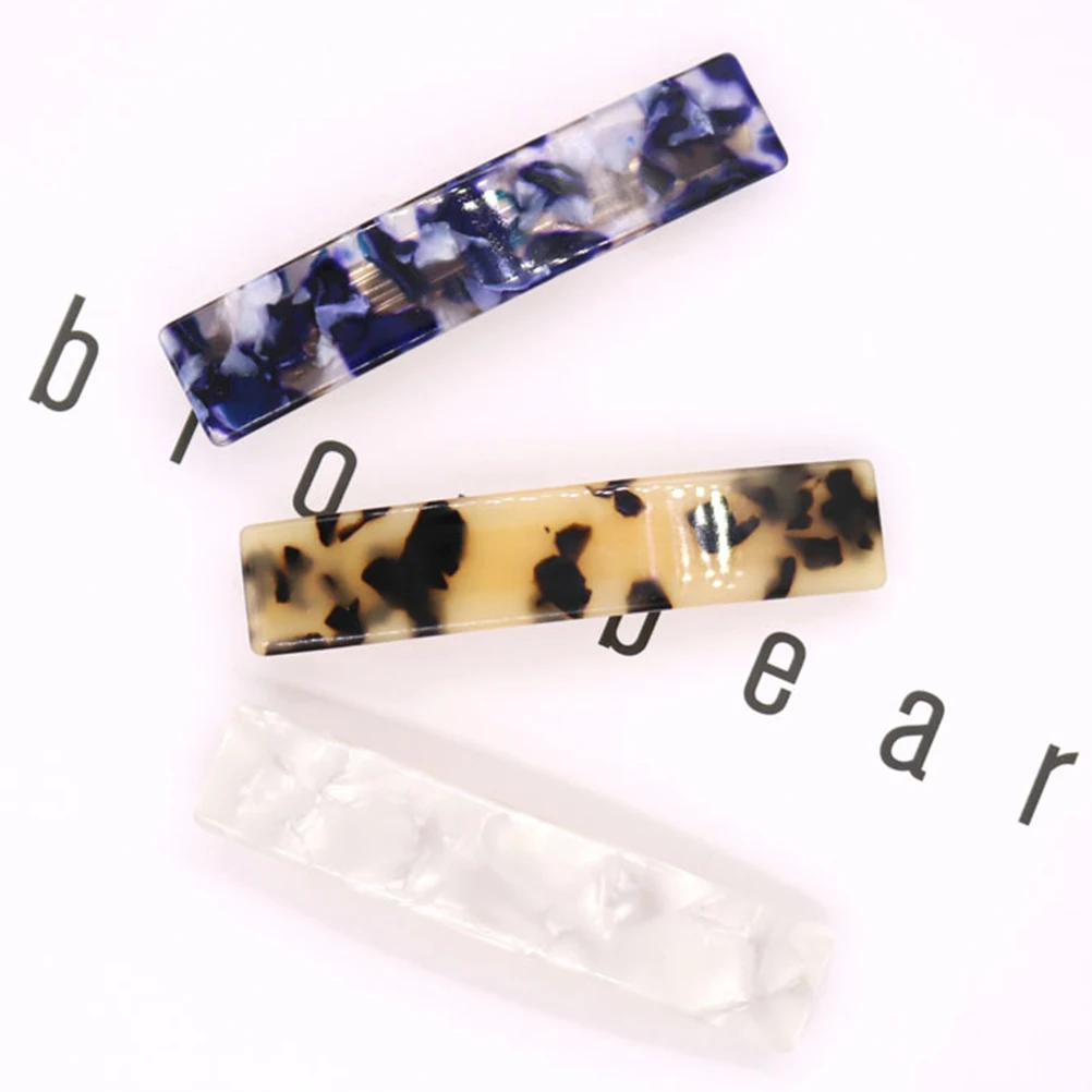 

3 Pcs Marble Clip Durable Women Hairpin Useful Pins Spring Clips Hair Accessories Stylish Wedding Party Daily Life Hair Care
