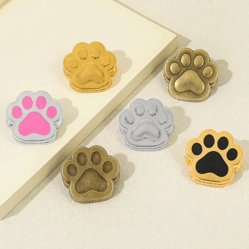 Zinc Alloy Cat Paw Clip Cute Creative Bill Note Storage Clip Bronze Binder Book Page Marking Clip Office School Supplies