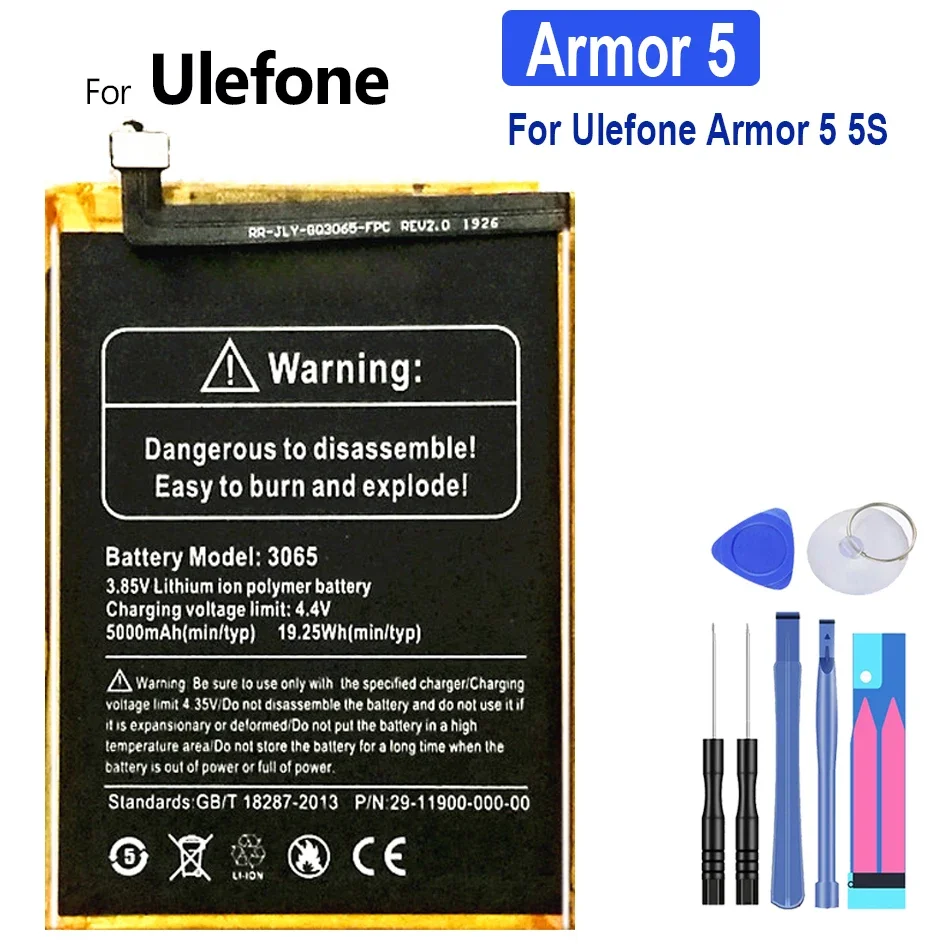 Battery for Ulefone Armor 2 3 5 6 7 8 9 9E 10 11 11T X X8 X6 X2 X3 X5 X7 Pro Armor3 Armor4 Armor5 Batterij + Track NO.