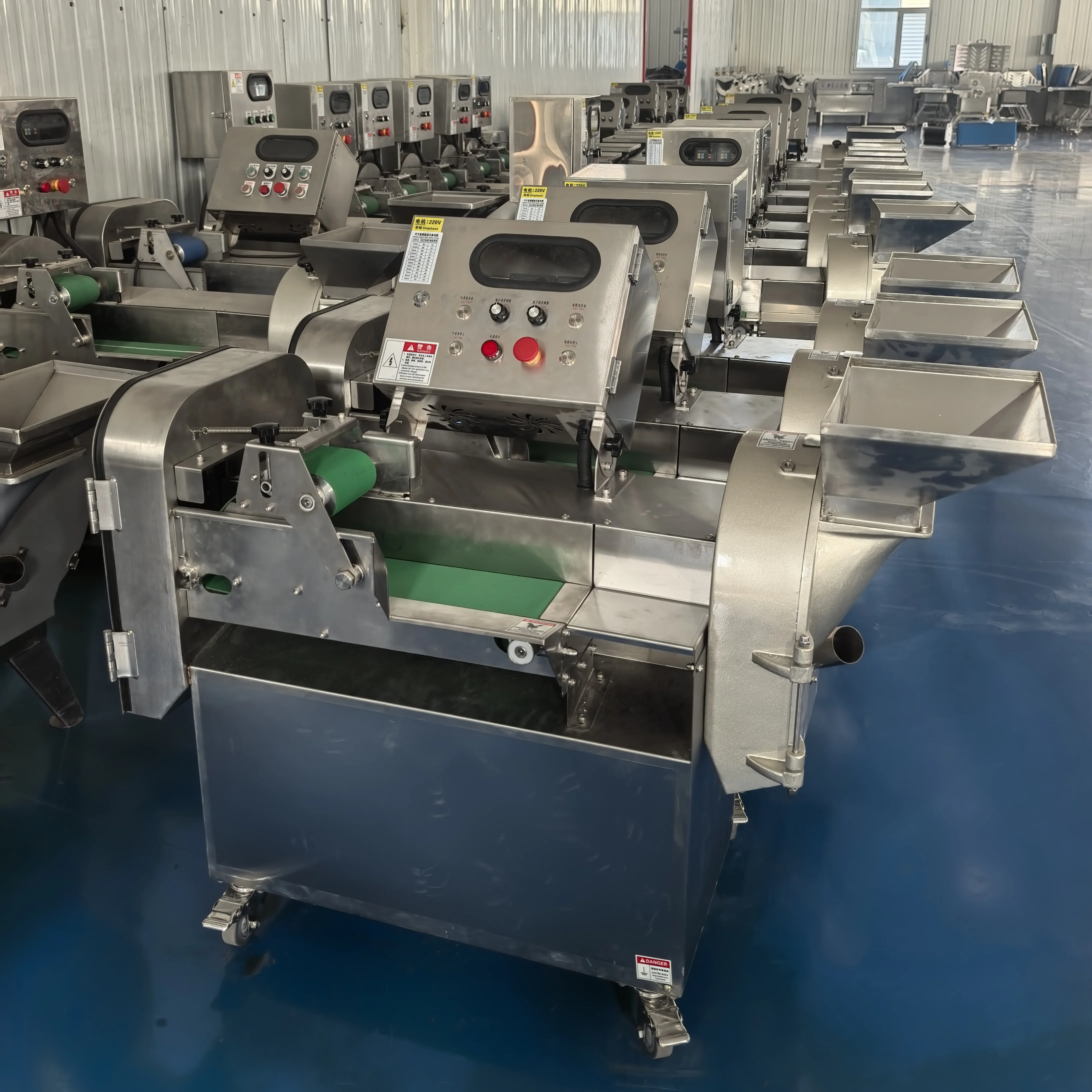 &* Fully Automatic Digital Vegetable Cutter For Roots Stems Leaves 3150W High-Power Equipment For Snack Food Factories Shredding