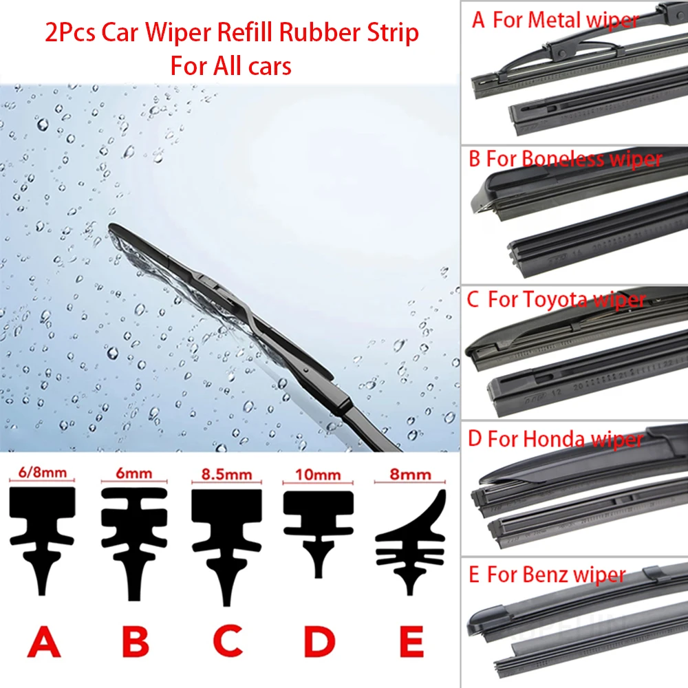 2X Wiper Rubber Ref…