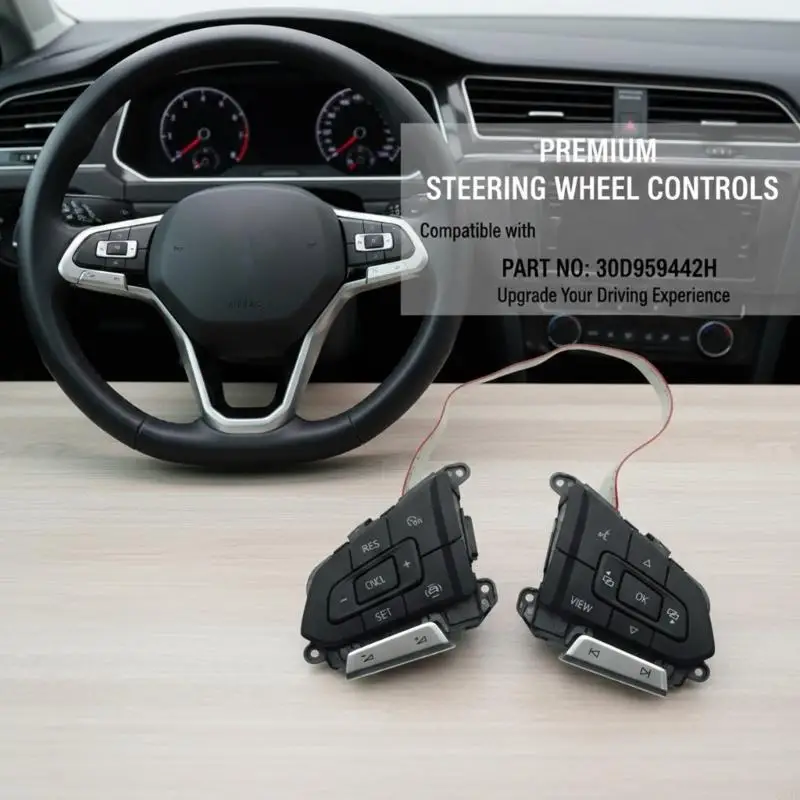 

Обновление клавиатуры на рулевом колесе из АБС-пластика, сильные кнопки на рулевом колесе, замена 30D959442H, отлично подходит