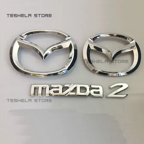 マツダ2 2009-2011-2015 2016 2017-2022-2025 2026用 車フロントエンブレム リアトランクエンブレムステッカー 交換用リアロゴ