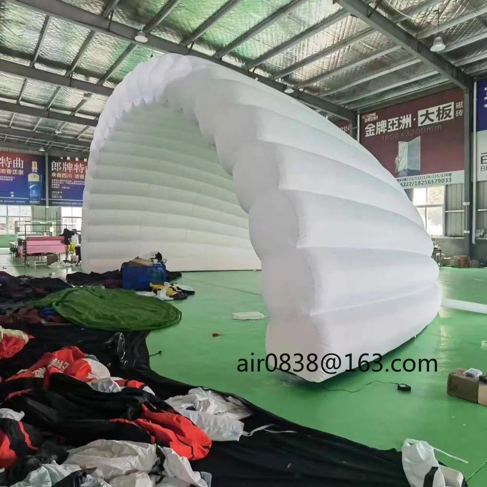 Beautiful Inflatable Stage Cover White Shell Dome Tents and Shelters Patio Party for Wedding Event Music Concert