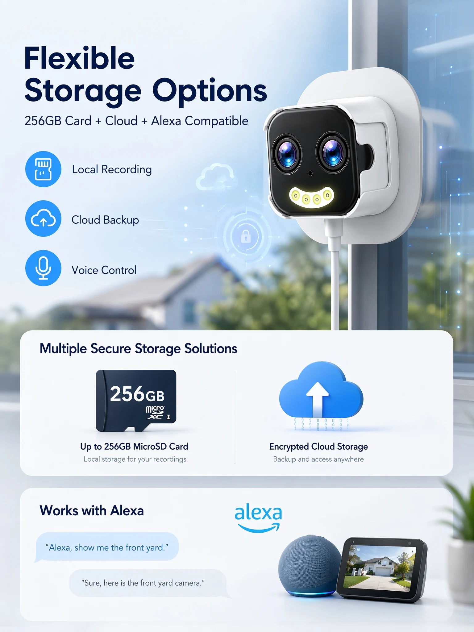 OKAM PRO Window Camera Dual Lens 10X ZOOM 5G WIFI Camera HD 10MP Dual Stand Night Vision Bidirectional Intercom Mobile Detection