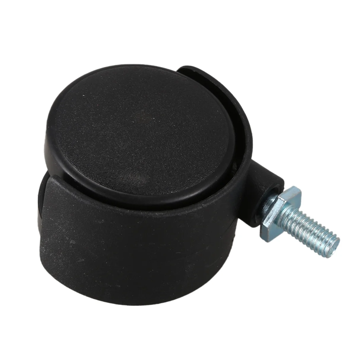 Rodízio giratório de roda dupla ABNP com haste rosqueada de 6 mm 40 mm preto