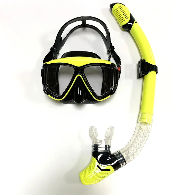 Latest Design Snorkeling Goggles Snorkel Set Adult Model Hd Large Frame Goggles Full Dry Snorkel Equipment Diving Supplies