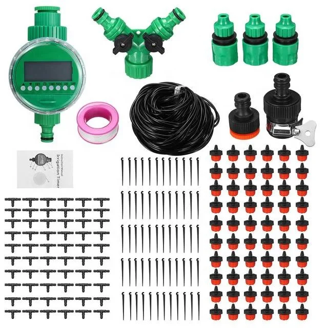 15/25/30/40/50m 자동 급수 타이머 관개 시스템 온실 식물 키트 정원 타이머 관개 시스템 지능형 관리