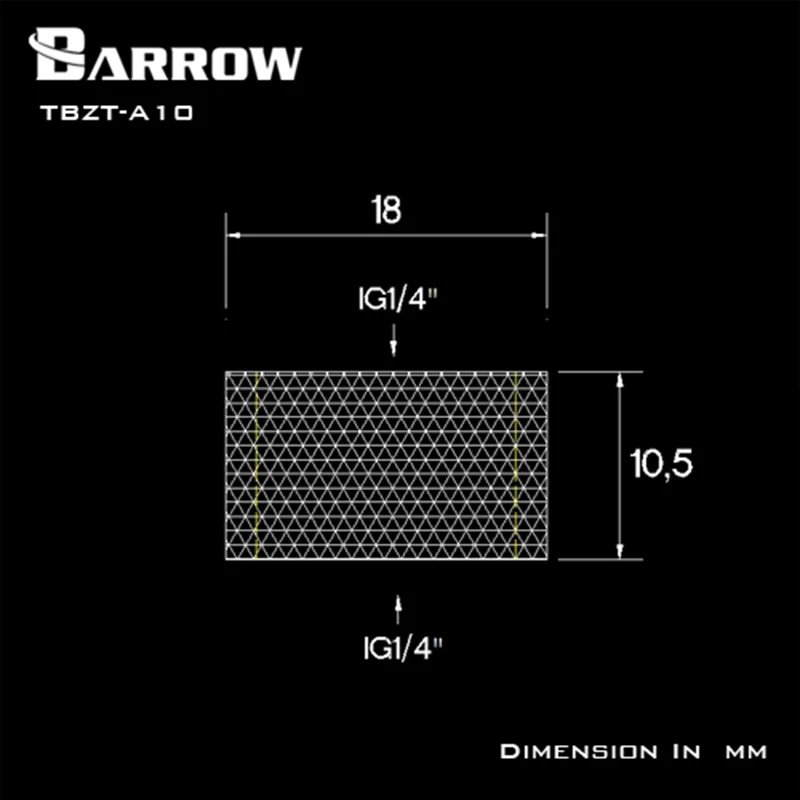 

Barrow G1 / 4 '' Female to Female (Extender 10.5mm) PC water cooling system water cooling fitting TBZT-A10