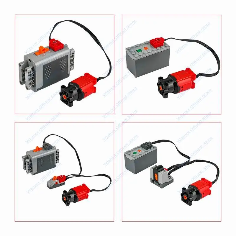 Technical Parts M L XL Servo Motor for Legoeds Power Functions MOC 7.4V Remote Control Power Upgrade Building Blocks Bricks
