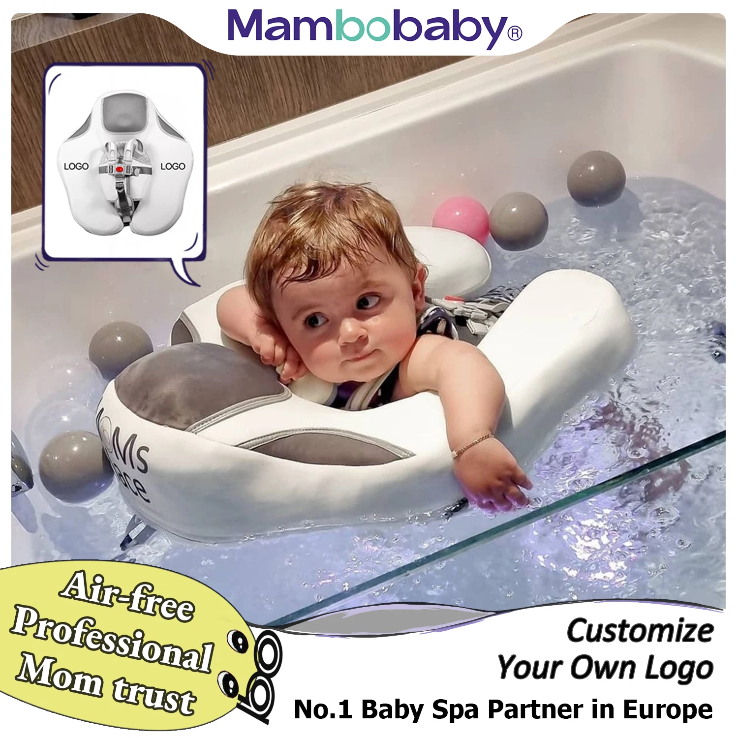 Mambobaby Air-Free Baby Spa Logo personnalisé Figurines d'action et de jouets pour bébé