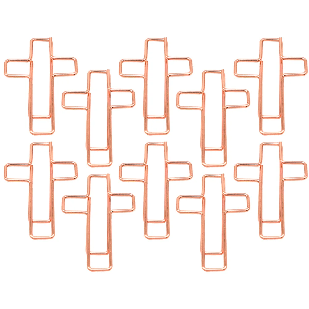 10 قطعة مقاطع الورق الصليب الإبداعية اللوازم المكتبية المعدنية للمجلدات الكتب التقويمات وثيقة لقط دبابيس ورق كبيرة الديكور