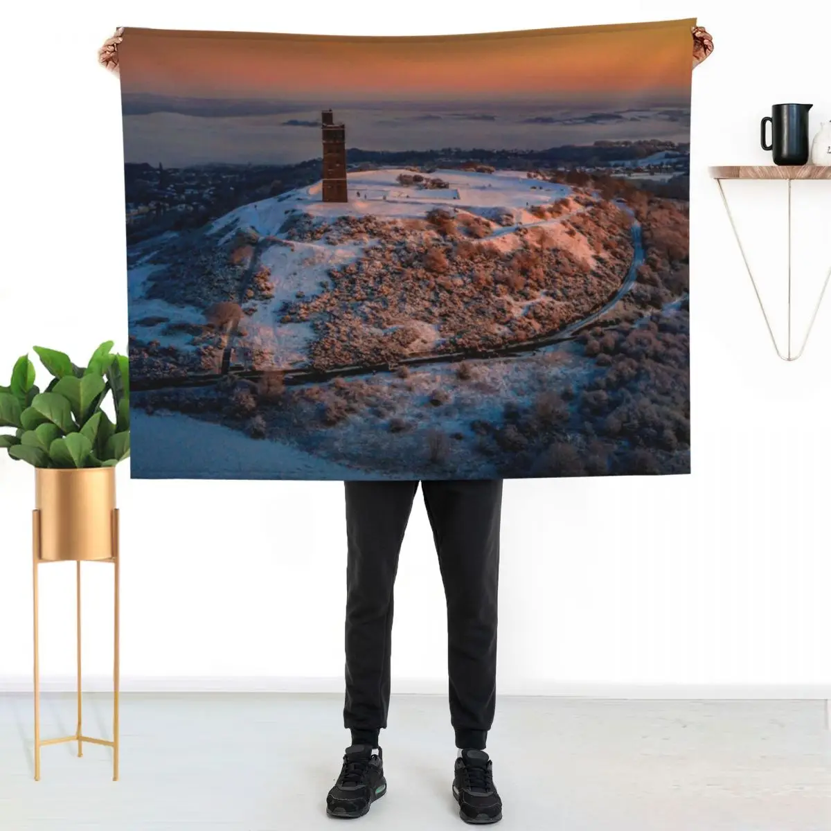 Early morning Light Castle Hill Throw Blanket Thermals For Travel Blankets For Baby Nap warm for winter Hairy Blankets